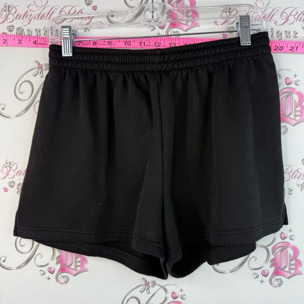 refuge shorts Black Elastic Waist Athletic Lounge Shorts